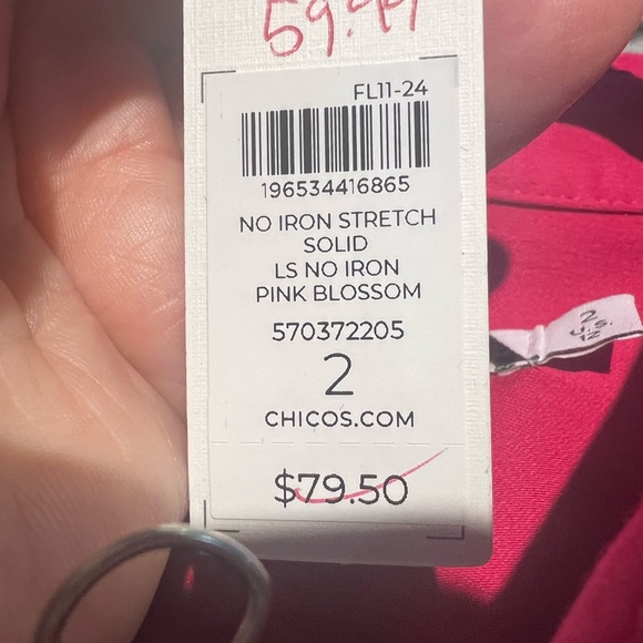 Chico's Vibrant Deep Pink Blouse - Picture 13 of 13